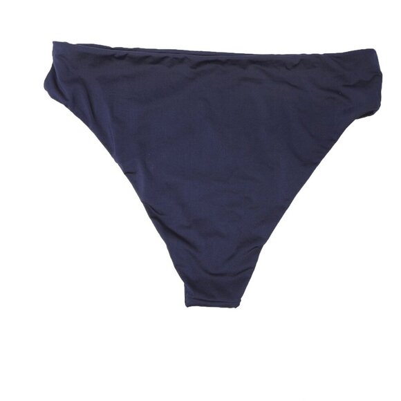 Andie 90s High Waist Bikini Bottom Navy Blue Lightweight Stretch Beach ECO NEW - Picture 4 of 8